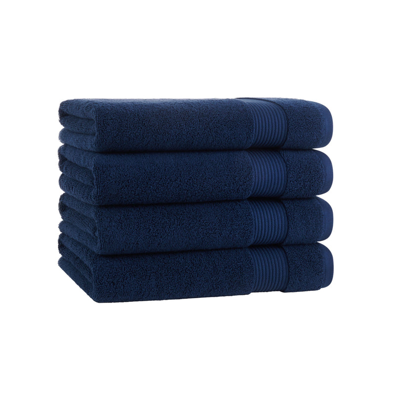Host & Home Soft & Absorbent 100% Cotton Luxury Bath Towels (4 Pack or Case of 24)), Quick-Drying, 27x54 in., Six Color Options, Dobby Border, Perfect for Homes, Beach Houses, 5-Star Hotels, and Rental Properties