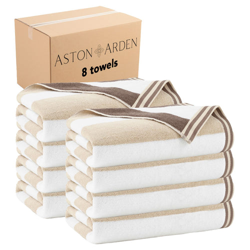 Aston & Arden Lush Oversized Luxury Beach Towel (Bulk Case of 8 Towels