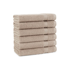 Arkwright Soft & Absorbent 100% Cotton Luxury Hand Towels (6 Pack or Case of 60), Quick-Drying, 16x28 in., Six Color Options, Dobby Border, Perfect for Homes, Beach Houses, 5-Star Hotels, and Rental Properties