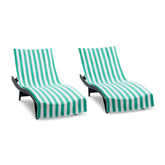California Cabana Chaise Lounge Chair Covers (2 Pack or Bulk Case of 12) - 30x85 with 8