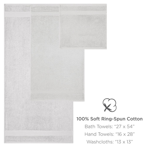 Host & Home Soft & Absorbent 100% Cotton Luxury 6-Piece Bath Towel