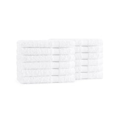 Admiral Hospitality Washcloths, 12x12 in. White Blended Cotton, Packs of 12 and Cases of 300