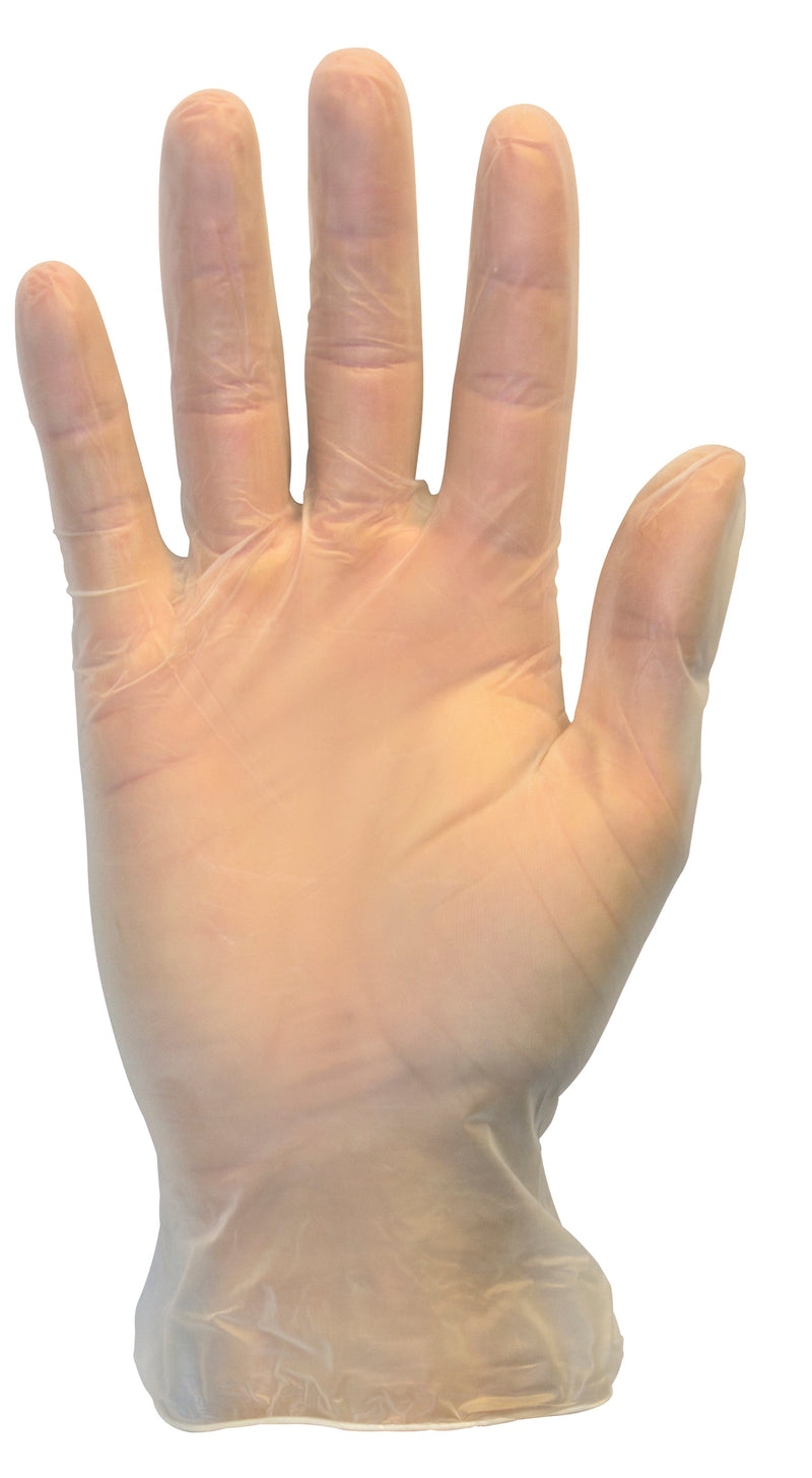 Safety Zone® Vinyl Powdered 3 Mil Gloves, Clear, Case of 1000 (10 Boxes)