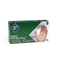 Safety Zone® Vinyl Powdered 2.5 Mil Gloves, Clear, Case of 1000 (10 Boxes)