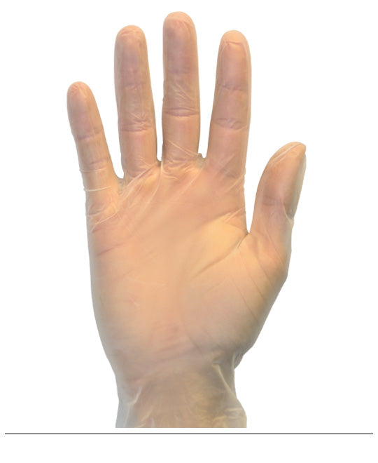 Safety Zone® Vinyl Powdered 2.5 Mil Gloves, Clear, Case of 1000 (10 Boxes)