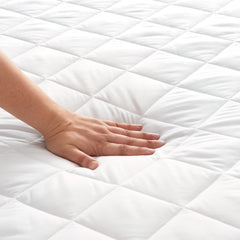 Host & Home Waterproof Mattress Pad Cover, Quilted, Breathable, Soft Polyester Microfiber, Deep Pockets, Machine Washable, White