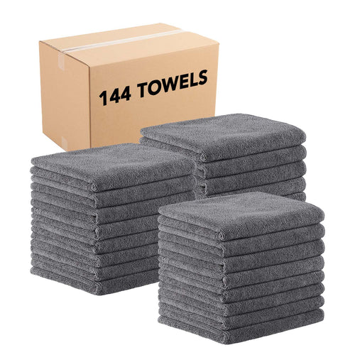 48 Packs of Bleach Proof Towels Microfiber Absorbent Salon Towels Bleach  Resistant Salon Hand Towels for Gym Bath Spa Shaving Shampoo Home Hair  Drying 16 x 28 Inches (Black)