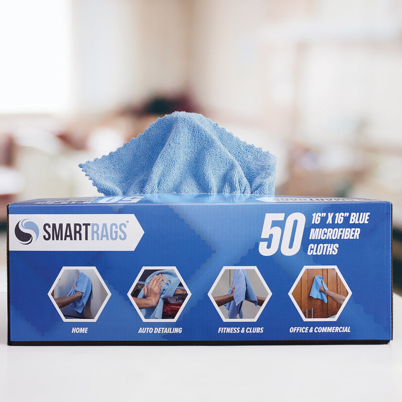 Arkwright Smart Rags in Box - (Pack of 50) Lint Free Cloths, Reusable ...