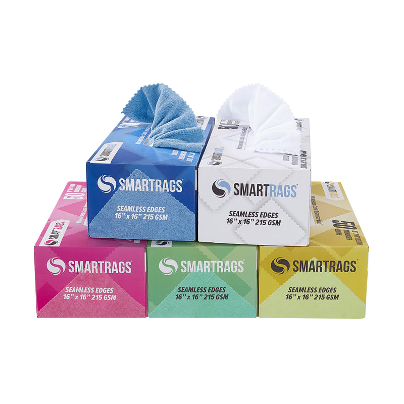Arkwright Smart Rags in Box - (Pack of 50) Lint Free Cloths, Reusable Microfiber Rags for Cleaning, Dusting at Home, Office, Auto Shops, 16 x 16 in