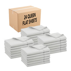 Host & Home Soft Brushed Microfiber Flat Sheets, Color and Size Options, 6 Pack or Case of 24