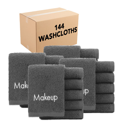 Arkwright Makeup Remover Wash Cloth - (Pack of 6) 100% Cotton Soft Quick  Dry Fingertip Face Towel Washcloths for Hand and Make Up, 13 x 13 in, Black