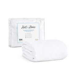 Host & Home Waterproof Mattress Pad Cover, Quilted, Breathable, Soft Polyester Microfiber, Deep Pockets, Machine Washable, White