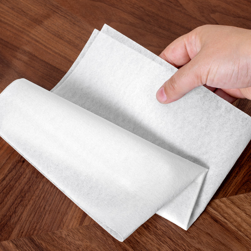 Host & Home Disposable Linen Replacement Hand Towels, Strong, Soft Cloth-Like Bathroom Towels, “12 x 17”, Folds to 4” x 8”, White, Buy Pack of 100 or a Bulk Case of 500