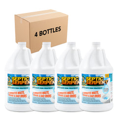 Septic Serpent™ Tank Treatment Fast-Acting Eco-Friendly Liquid Septic Tank Treatment Breaks Down Waste with High-Potency Enzymes & Beneficial Bacteria, All-Natural Protection for Septic Tanks
