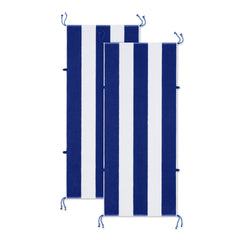 Tie & Dry Beach Towel 2-Pack, 30” x 70”, with Side Ties & Loops, 420GSM, Yarn-Dyed, RingSpun, 100% Cotton Terry, Wide Stripes in 5 Colors