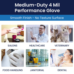 VITEX™ Synthetic Vinyl Powder Free 4 Mil Exam Gloves, Cream Beige, Bulk Case of 10 Boxes