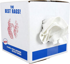 White Terry Washcloth Cleaning Rags - 11x11 to 13x13 - Packaging Size Options - Bulk Available