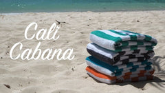 Cali-Cabana Towels: Cotton, 30 x 60, Striped Color Options, 4 Packs or Bulk Discount Cases of 32 (8 Packs of 4).