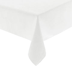 Bulk Case of 24 Polyester Tablecloths, Rectangular & Square, Six Sizes, Black & White