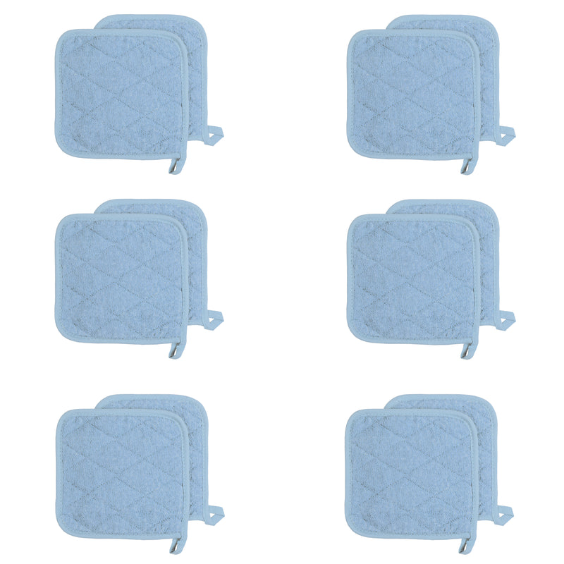Pot Holder 12-Pack, Cotton Terry, Looped, 7x7 in., Six Colors, Buy a 12-Pack or a Case of 144.