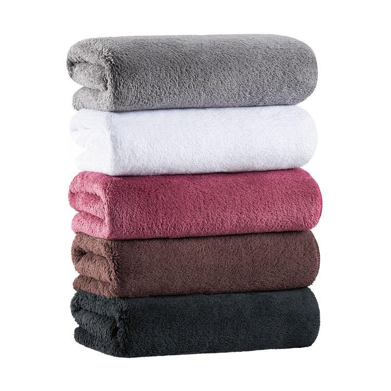 Microfiber Bleach-Safe Salon Towels - (Pack of 10) Microfiber, Coral Fleece, Bleach Safe, Absorbent Hair Drying Bulk Towel Set, Perfect for Salon and Spa, 16 x 27 in, Five Colors