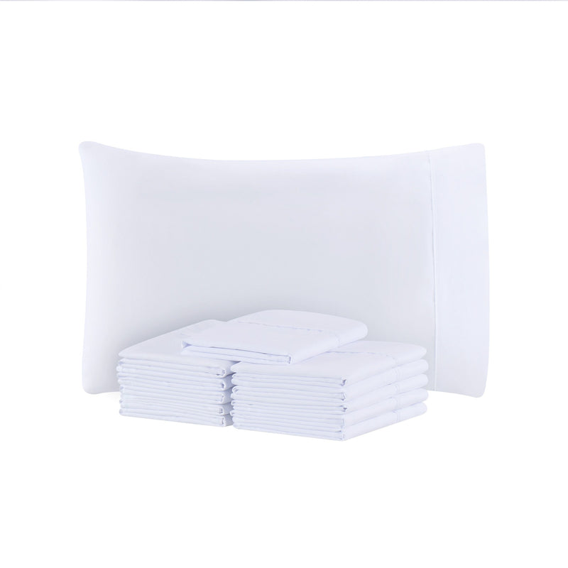 Host & Home Microfiber Pillowcases, White, Size Options, 12 pack or Case of 72