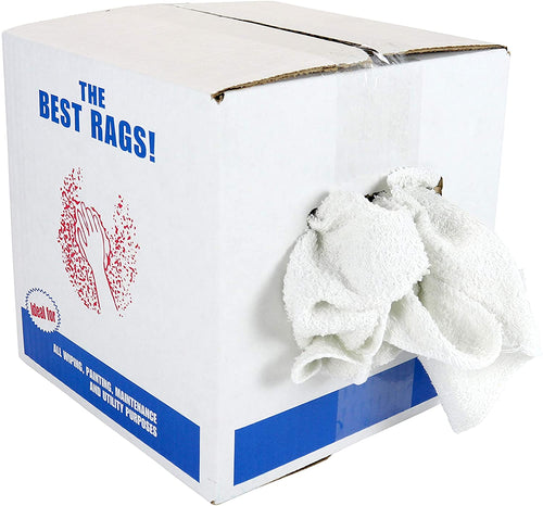 White Heavy Duty Cotton Rags - 50 LB Box