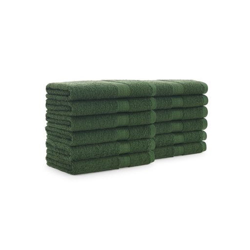 16 x 27 100% Ring Spun Cotton Black Hand Towel 3 lb. - 12/Pack
