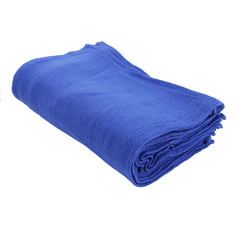 50 lb Box of Blue Huck Weave Cotton Cleaning Towels - 16 x 26