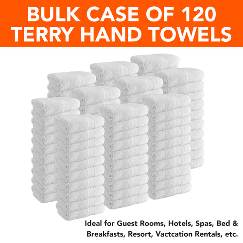 Admiral Hospitality Hand Towels (Bulk Case of 120), 16x27 in., White  Blended Cotton 16 x 27, 16 x 27 - Kroger