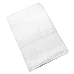 Admiral Hospitality Bath Towels (Bulk Case of 60), 24x48 in. or 24x50 in., White Blended Cotton