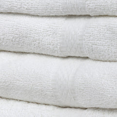 Admiral Hospitality Washcloths, 12x12 in. White Blended Cotton, Packs of 12 and Cases of 300