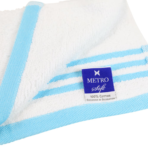 BOUTIQUO 8 Piece Towel Set 100% Ring Spun Cotton, 2 Bath Towels 27X54, 2  Hand Towels 16X28 and 4 Washcloths 13X13 - Ultra Soft Highly Absorbent