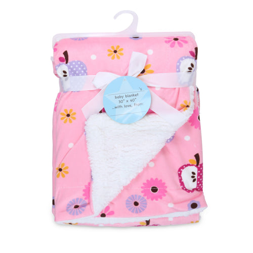 Baby Blankets, Soft Flannel Polyester & Fleece, 30x40 in., 3 Styles, B