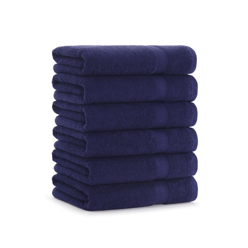 True Color Ring-Spun Cotton Bath Towels, Ring Spun Cotton, 25x52 in., Six Colors, Buy a 6-Pack or a Case of 24