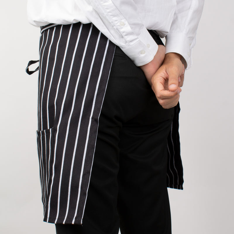 Half Bistro Aprons, Two Pockets, Adjustable Ties, 18x30 in., Poly Cotton, Buy a 12-Pack or a Case of 48