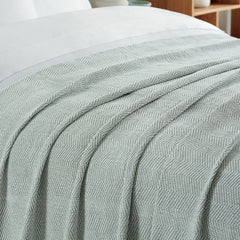 Aston and Arden Luxury Premium Ringspun Cotton Chenille Blanket (Bed Size Options), 5-Star Hotel Quality, Heavyweight 400 GSM