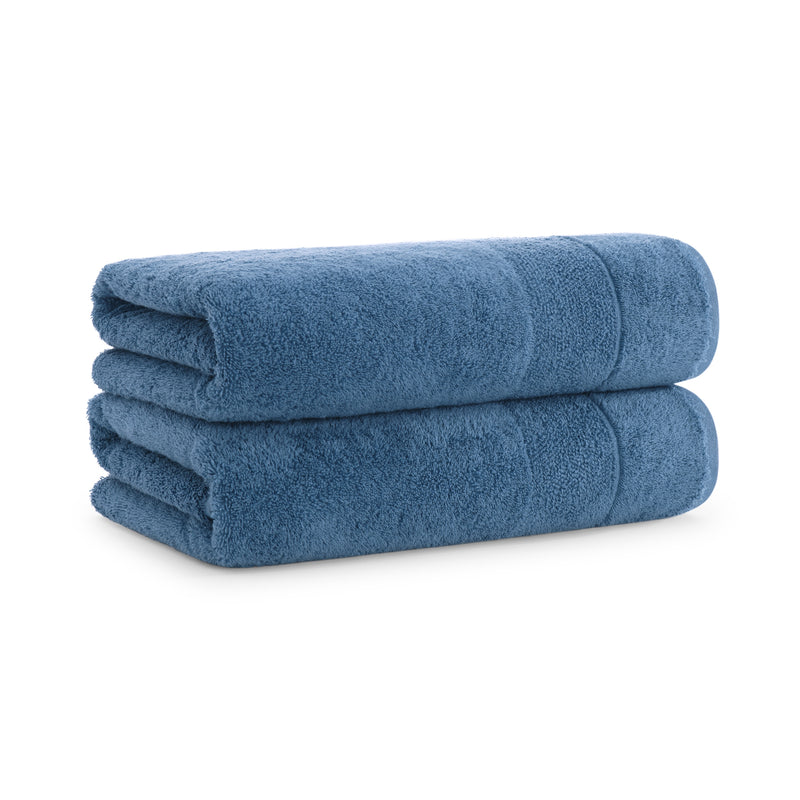 Navy Bath Towels Set of 8, Quick Dry Bathroom Towel, 2 Oversized Bath Sheets/2 Hand Towels/4 Washcloths,600 GSM Microfiber Shower Towels Large Ultra