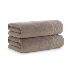Aston and Arden Anatolia Turkish Bath Towels (2 Pack), 30x60, 600 GSM, Woven Linen-Inspired Dobby, Ring Spun Combed Cotton, Low Twist
