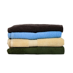 Elite Bath Towels Assortment (Case of 24), Cotton Terry, 30x54 in., Assorted Colors & Borders
