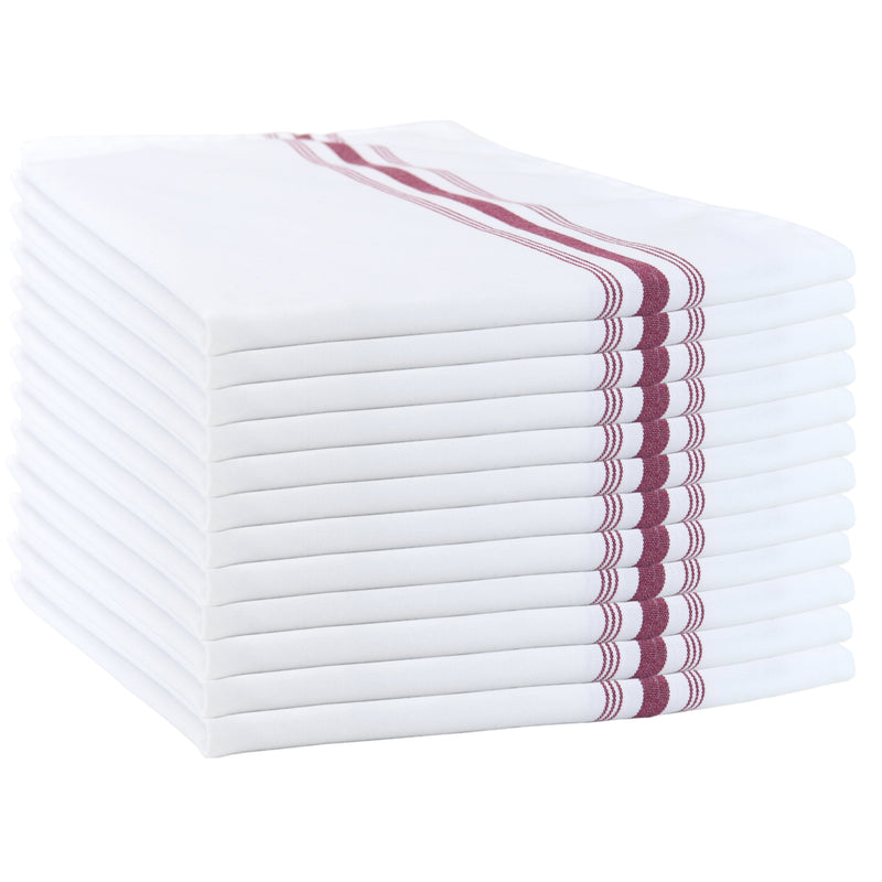 Bistro Napkins, Soft Spun Polyester, 18x22 in., Striped, 10 Color Combinations, Buy Bulk Cases of 120