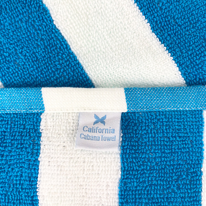California Cabana Beach Towel Set of 4 (30x70 in.), 4 Colors in a Pack (Blue, Beige, Gray and Tan)