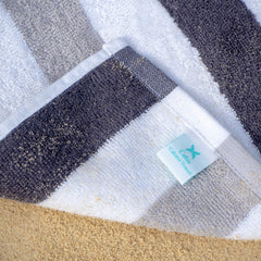 Cabo Cabana Oversized Beach Towels (30x70, Bulk Case of 24), Soft Ringspun Cotton Striped Beach Towel, Pool Towel, Bath Towel