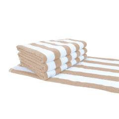 Cali-Cabana Towels: Cotton, 30 x 60, Striped Color Options, 4 Packs or Bulk Discount Cases of 32 (8 Packs of 4).