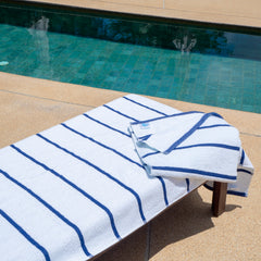 Las Rayas Pool Lounge Chair Cover 2-Pack with Fitted Top Pocket Extra Long 30x85 in.