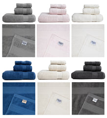 Cambridge Linen 3-Piece Towel Set (Case of 12 Sets), Washcloth, Hand Towel & Bath Towel, Ring Spun Cotton, Six Colors