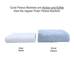 Coral Fleece Throw Blanket (Bulk Case of 12), Soft Coral Fleece Polyester, 50x60 in., Assorted Fun Colors