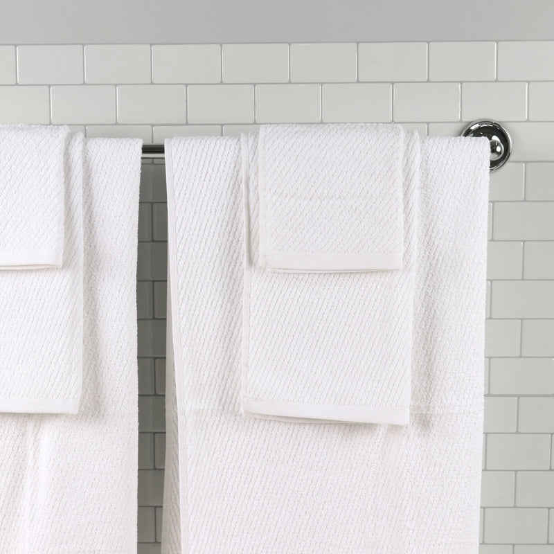 Fast Dry Zero-Twist Six Piece Bath Towel Set (Case of 12 Sets), Two Each - Washcloths, Hand Towels & Bath Towels, Ring Spun Cotton, Six Colors