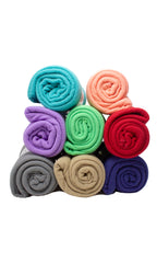 Polar Fleece Assorted Blankets, Polar Fleece Polyester, 50x60 in., Assorted Trending Colors, Buy a Bulk Case of 24