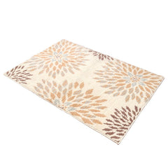 Artistry Area Rug - Floral Design - 27 x 45 in- Microfiber Material with Skid-Resistant Backing